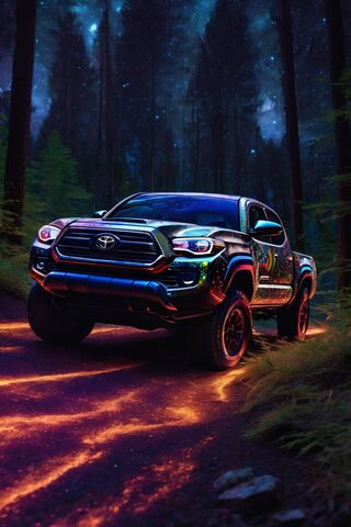 Nighttime Adventure with a Toyota Tacoma 🌌🚙
