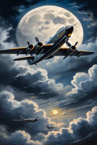 Night Flight Over the Moon 🌕✈️