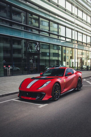 Sleek Red Ferrari Roars in the City 🚗🔥
