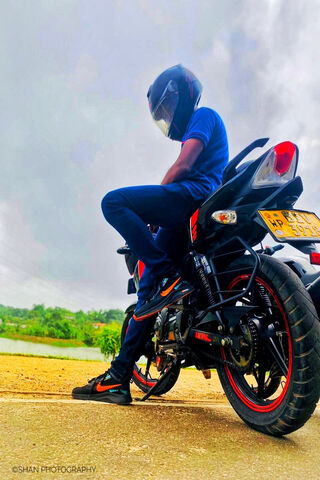 Rider's Serenity 🏍️🌥️