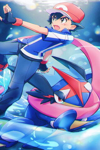 Ash and Greninja: A Dynamic Duo! 🌊⚡