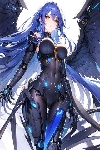 Futuristic Warrior with Wings 🌌⚔️