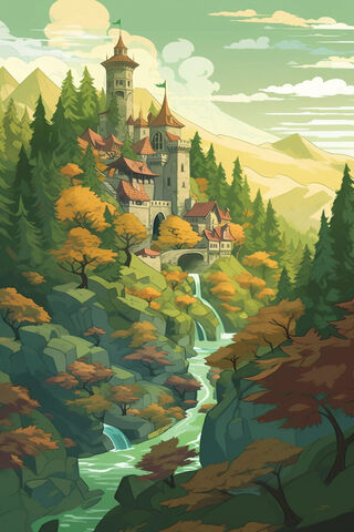 Enchanted Castle in Autumn 🍂🏰