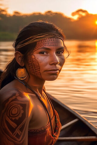 Sunset Serenity: A Glimpse into Indigenous Culture 🌅