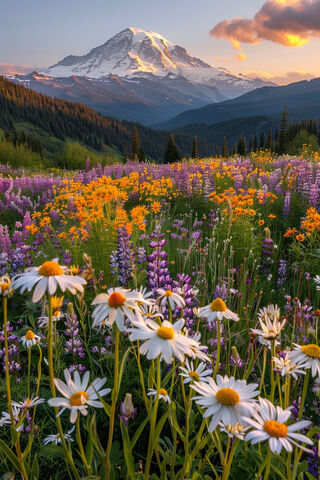 Majestic Mountain Blooms 🌼🏔️