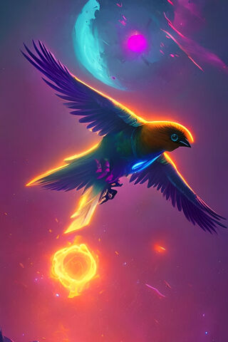 Cosmic Bird of Light 🌌🦜