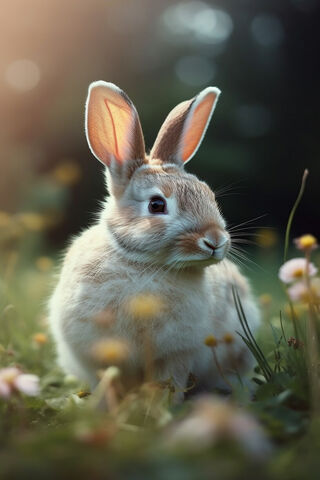 Adorable Bunny in a Meadow 🌼🐇