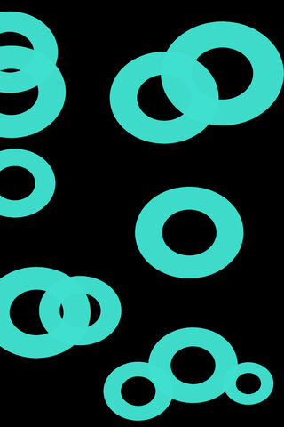 Vibrant Aqua Circles on..