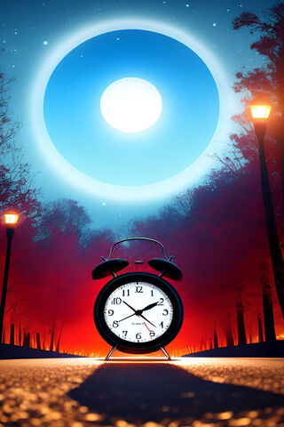 Time in a Dreamy Landscape 🌌⏰