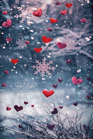 Falling Hearts & Snow