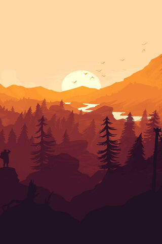 Serene Sunset Over the Mountains 🌄