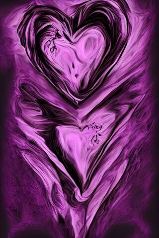 Whimsical Hearts in Pur..