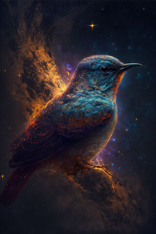 Cosmic Bird of Wonder 🌌🐦