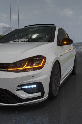 Sleek White Ride in the..