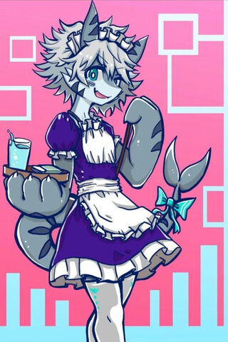 Cute Cat Maid with a Tw..