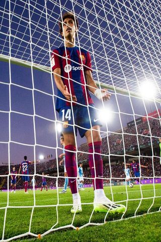 Caught in the Moment: A Barcelona Player's Frustration' ⚽️