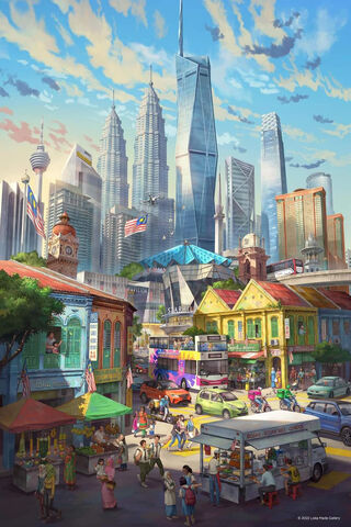 Vibrant Cityscape: A Fusion of Cultures 🌆✨