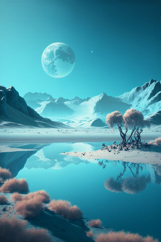 Enchanted Moonlit Landscape 🌙✨