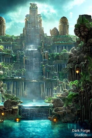 Enchanted Waterfall Temple 🌊🏛️