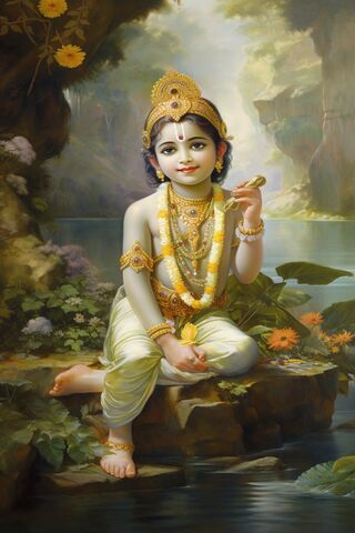 Divine Playfulness: Lord Krishna 🌼✨