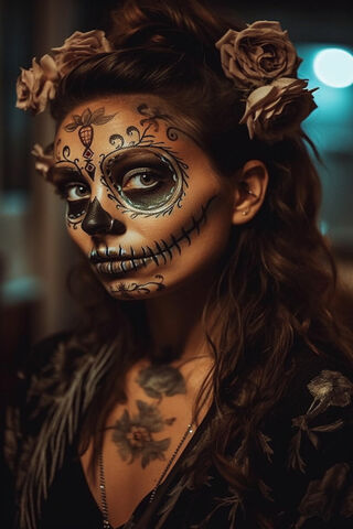 Enchanting Day of the Dead Beauty 🎉💀🌹