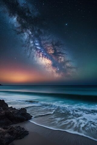 Starry Night Over the Ocean 🌌🌊