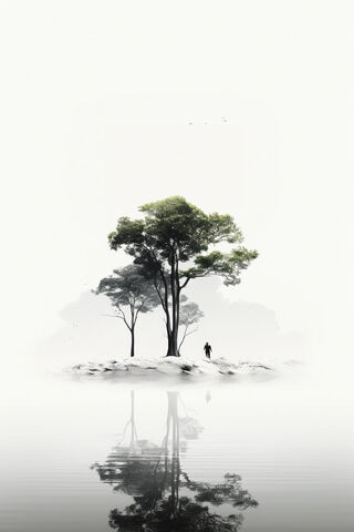 Tranquil Reflections 🌳✨