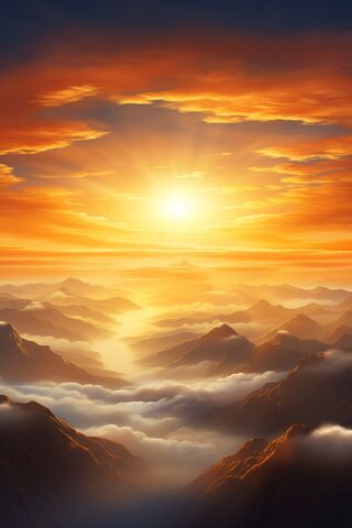 Majestic Sunrise Over t..