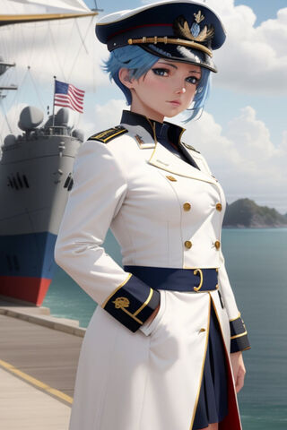 Stylish Naval Officer at the Dock 🚢✨