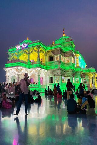 Vibrant Temple at Dusk