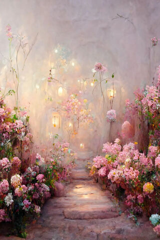 Enchanted Floral Pathway