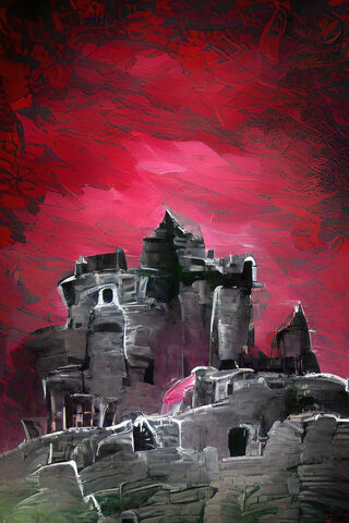 Mysterious Fortress at Dusk 🌌🏰
