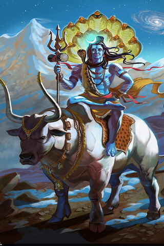Divine Ride: Lord Shiva on Nandi 🐂✨