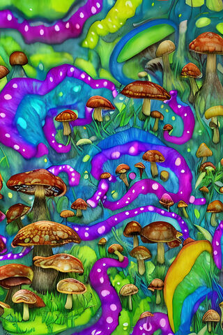Mystical Realm of Spirit Fungi 🌌🍄