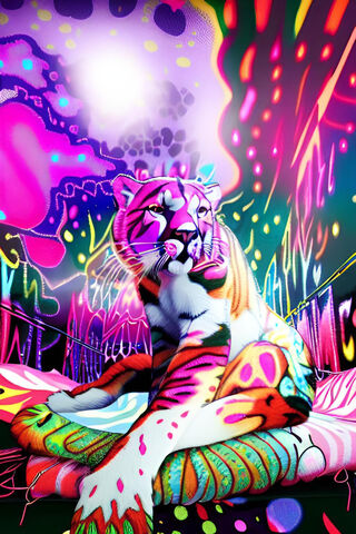 Vibrant Tiger in a Drea..