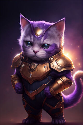 Mighty Feline Warrior 🐾✨