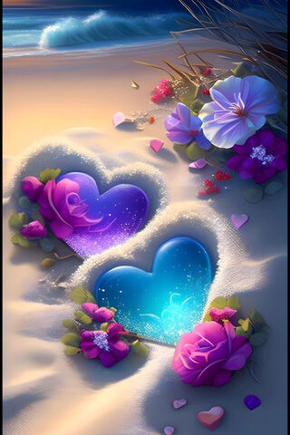 Enchanted Beach Hearts ..