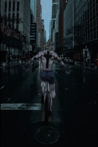 Urban Cyclist in Motion..