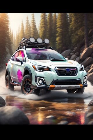 White Subaru Crosstrek