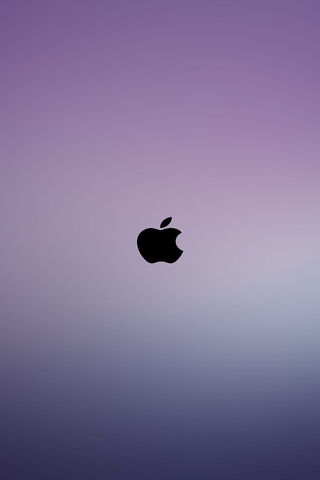 Sleek Apple Logo on Gra..