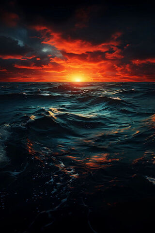 Fiery Sunset Over the O..