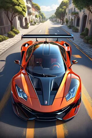 Sleek Speedster on the Open Road 🏎️✨