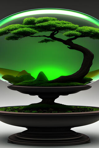Enchanted Bonsai Oasis 🌳✨