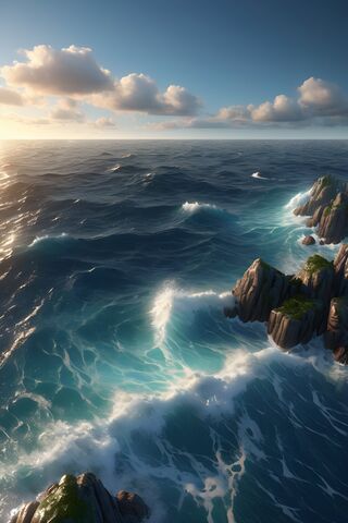 Serene Coastal Waves 🌊✨