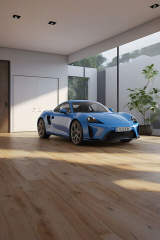Sleek Blue Sports Car i..