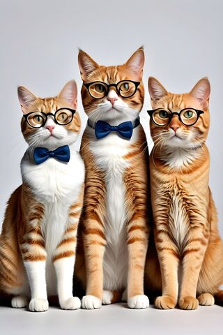 3 Nerd Cats