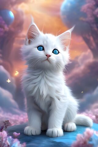 Enchanted White Kitten ..