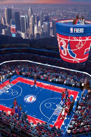 Game Day at the 76ers A..