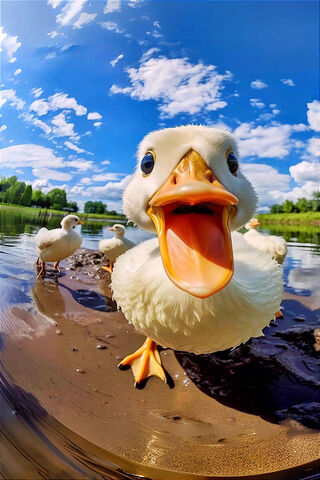 Quacking Joy by the Water