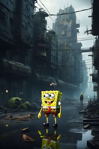 SpongeBob in a Dystopian World 🌆🍍